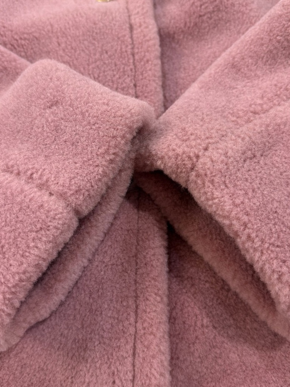 kate spade Soft Pink Teddy Coat with Pearl Buttons - Picture 6 of 10
